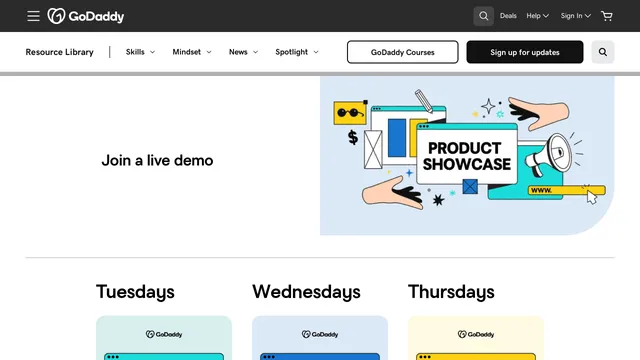 Screenshot of events.godaddy.com on port 443