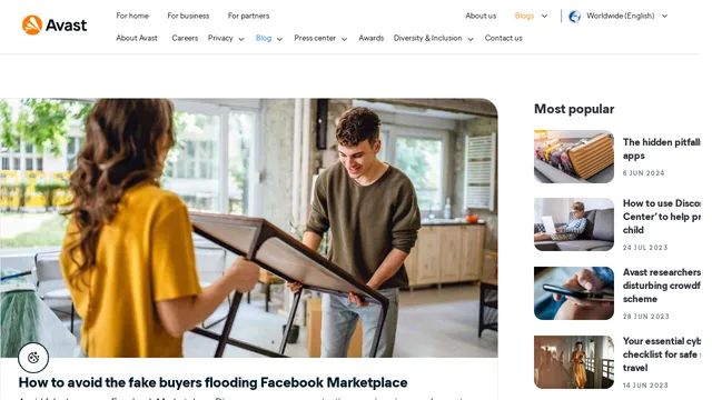 Screenshot of blog.avast.com on port 443