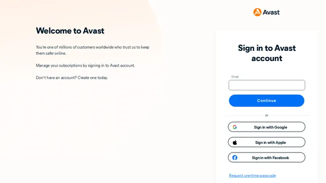 Screenshot of id.avast.com on port 443